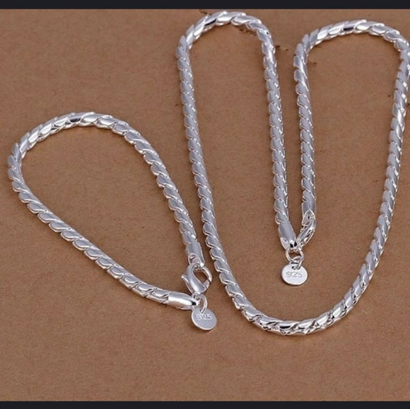 Jewelry Sterling Silver Necklace Bracelet Set Poshmark
